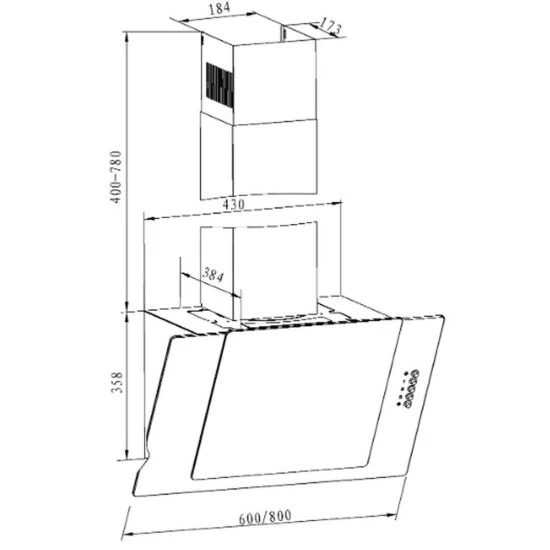 Auslauf ✨ Amica - KHF 663 500 S - Kopffrei-Haube - Schwarz - 60 Cm 💯 2 Auslauf ✨ Amica - KHF 663 500 S - Kopffrei-Haube - Schwarz - 60 Cm 💯 – Bild 2