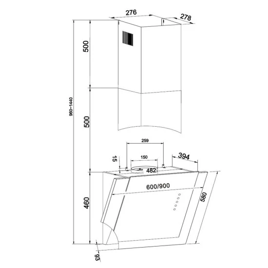 Bestpreis 🌟 Amica Dunstabzugshaube KHF 664 111 E, Kaminhaube, Edelstahl, Glasschirm, 60cm, Energieklasse A 😍 4 Bestpreis 🌟 Amica Dunstabzugshaube KHF 664 111 E, Kaminhaube, Edelstahl, Glasschirm, 60cm, Energieklasse A 😍 – Bild 4