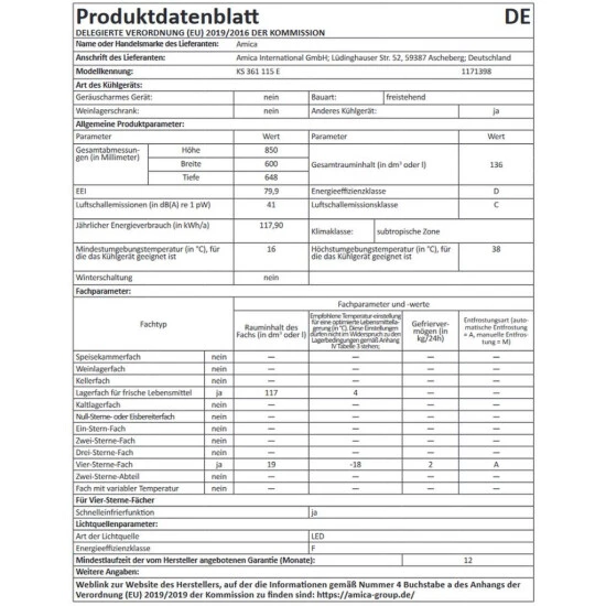 Neu 🛒 Amica KS 361 115 E Kühlschränke - Edelstahl-Optik 😍 4 Neu 🛒 Amica KS 361 115 E Kühlschränke - Edelstahl-Optik 😍 – Bild 4