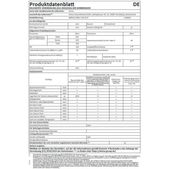 Aktion ✨ Amica KBR 331 100 R Kühlschränke - Rot 🌟 5 Aktion ✨ Amica KBR 331 100 R Kühlschränke - Rot 🌟 – Bild 5