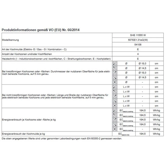 Großhandel 🌟 Amica SHE 11555 W, Standherd Elektro, 50 Cm, NewSeries 500 Design, Weiß, K4.1, Konventionell Plus, Energieeffizienzklasse A 🤩 4 Großhandel 🌟 Amica SHE 11555 W, Standherd Elektro, 50 Cm, NewSeries 500 Design, Weiß, K4.1, Konventionell Plus, Energieeffizienzklasse A 🤩 – Bild 4