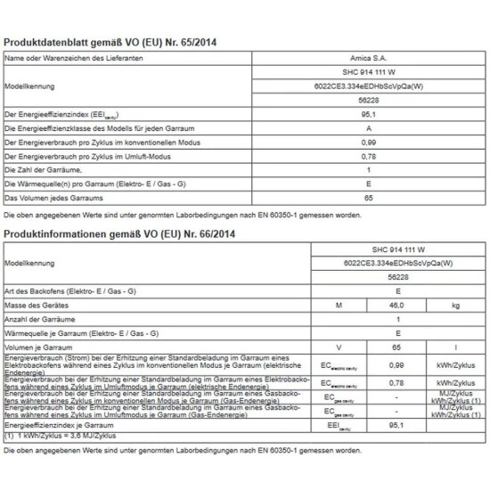 Budget ⌛ Amica SHC 914 111 W Elektro-Standherde - Weiß ⭐ 3 Budget ⌛ Amica SHC 914 111 W Elektro-Standherde - Weiß ⭐ – Bild 3