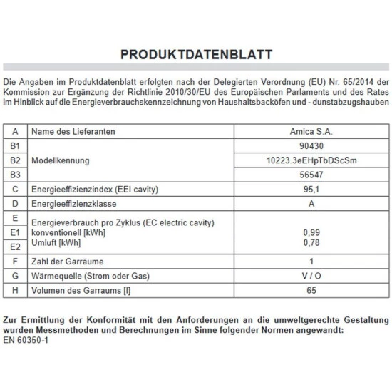 Budget 🌟 Amica Mican - 90430 - Einbau-Backofen - Schwarz 🎉 4 Budget 🌟 Amica Mican - 90430 - Einbau-Backofen - Schwarz 🎉 – Bild 4