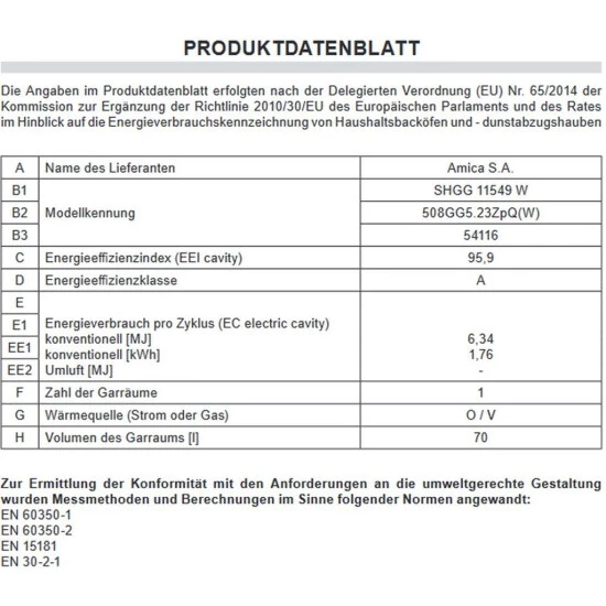 Coupon ⌛ Amica SHGG 11549 W Gasherd, Weiß, 50 Cm Breite, Ober-/Unterhitze, 4 Kochfelder, Hitzeschutz-T?r 🥰 4 Coupon ⌛ Amica SHGG 11549 W Gasherd, Weiß, 50 Cm Breite, Ober-/Unterhitze, 4 Kochfelder, Hitzeschutz-T?r 🥰 – Bild 4