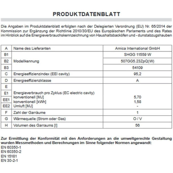 Brandneu 😍 Amica SHGG11559W Gas-Herd Weiß 🎉 3 Brandneu 😍 Amica SHGG11559W Gas-Herd Weiß 🎉 – Bild 3