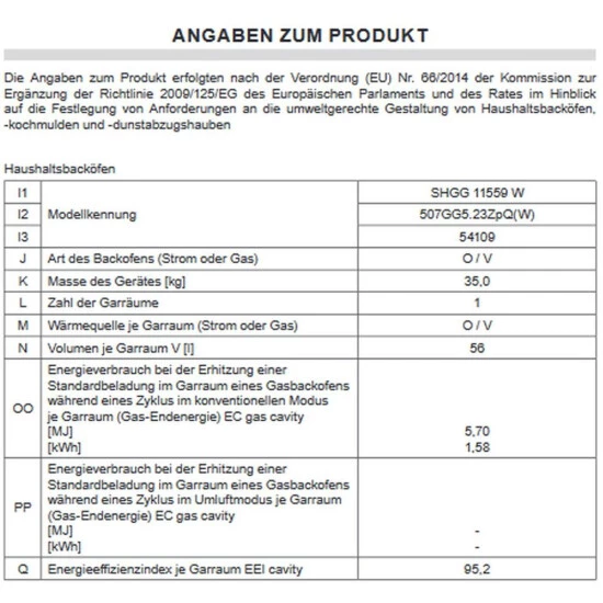 Brandneu 😍 Amica SHGG11559W Gas-Herd Weiß 🎉 4 Brandneu 😍 Amica SHGG11559W Gas-Herd Weiß 🎉 – Bild 4