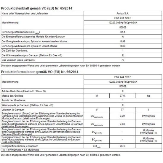 Bester Verkauf 🥰 Amica - EBX944620E - Einbau-Backofen - Edelstahl - A 👍 4 Bester Verkauf 🥰 Amica - EBX944620E - Einbau-Backofen - Edelstahl - A 👍 – Bild 4