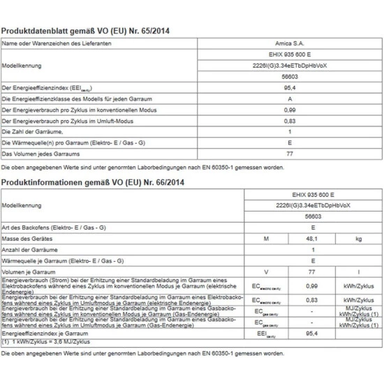 Brandneu 😉 Amica EHIX 935 600 E Elektro-Herdsets - Edelstahl 🔥 4 Brandneu 😉 Amica EHIX 935 600 E Elektro-Herdsets - Edelstahl 🔥 – Bild 4