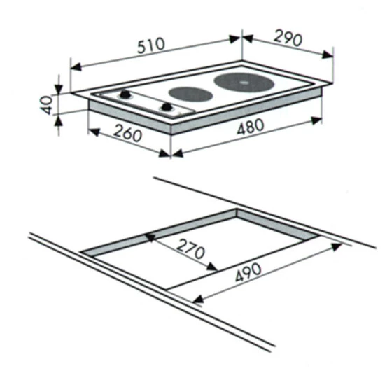 Budget 💯 Amica KME 13135 E - Schwarz - Edelstahl - Integriert - Versiegelte Platte - Edelstahl - 2 Zone(n) - 2 Zone(n) 🛒 2 Budget 💯 Amica KME 13135 E - Schwarz - Edelstahl - Integriert - Versiegelte Platte - Edelstahl - 2 Zone(n) - 2 Zone(n) 🛒 – Bild 2