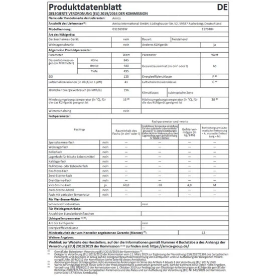 Auslauf 🥰 Amica GS15696W Gefrierschrank + ✔️ 5 Auslauf 🥰 Amica GS15696W Gefrierschrank + ✔️ – Bild 5