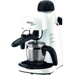 Brandneu 🧨 Amica CD 1011, Espressomaschine, 0,24 L, Gemahlener Kaffee, Schwarz, Weiß ✨