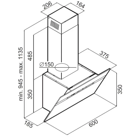 Billig ✔️ Amica KH 17402 S, Kaminhaube, Straight Black, 60 Cm, Schwarzer Glasschirm, Sicherheitsglas, Max. Gebläseleistung 386 M³h, Energieeffizienzklasse C 🎉 2 Billig ✔️ Amica KH 17402 S, Kaminhaube, Straight Black, 60 Cm, Schwarzer Glasschirm, Sicherheitsglas, Max. Gebläseleistung 386 M³h, Energieeffizienzklasse C 🎉 – Bild 2