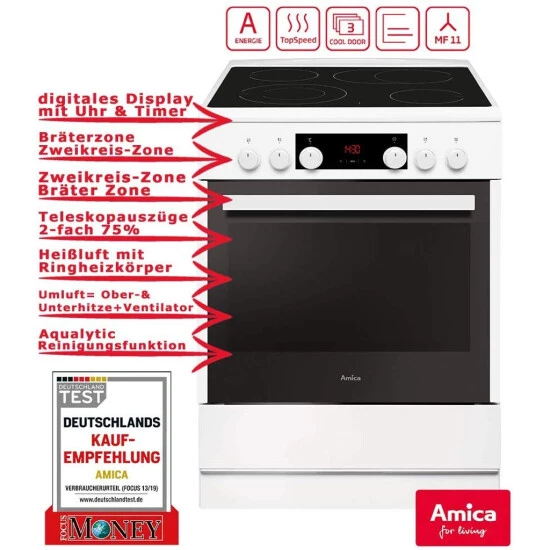 Top 10 🤩 Amica SHC 914 100 W Elektro-Standherde - Weiß 👏 4 Top 10 🤩 Amica SHC 914 100 W Elektro-Standherde - Weiß 👏 – Bild 4