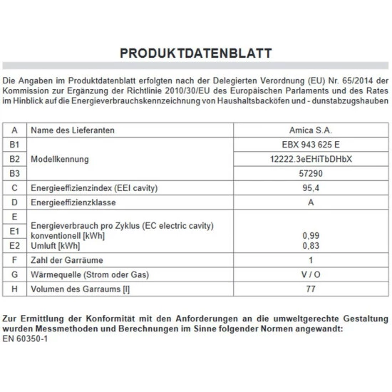 Beste Bewertungen von 😍 Amica - EBX 943 625 E - Einbau-Backofen - Edelstahl 👍 4 Beste Bewertungen von 😍 Amica - EBX 943 625 E - Einbau-Backofen - Edelstahl 👍 – Bild 4