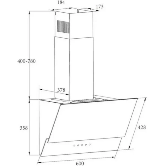 Großhandel 🌟 Amica Mican - 60260 - Kopffrei-Haube - Schwarz - 60 Cm ✨ 2 Großhandel 🌟 Amica Mican - 60260 - Kopffrei-Haube - Schwarz - 60 Cm ✨ – Bild 2