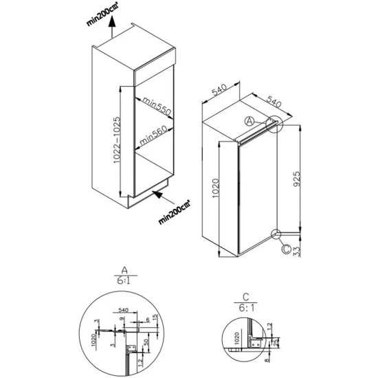 Aktion ✔️ Amica - EKSS 361 210 - Einbau-Kühlschrank Mit Gefrierfach - Schlepptür-Technik 😉 2 Aktion ✔️ Amica - EKSS 361 210 - Einbau-Kühlschrank Mit Gefrierfach - Schlepptür-Technik 😉 – Bild 2