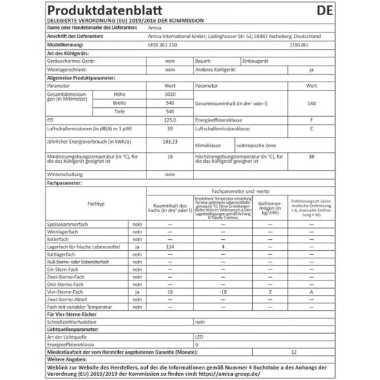 Aktion ✔️ Amica - EKSS 361 210 - Einbau-Kühlschrank Mit Gefrierfach - Schlepptür-Technik 😉 4 Aktion ✔️ Amica - EKSS 361 210 - Einbau-Kühlschrank Mit Gefrierfach - Schlepptür-Technik 😉 – Bild 4