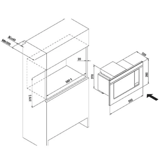 Brandneu ⌛ Amica Mican - 80250 - Einbau-Mikrowelle - 60 Cm 🎁 2 Brandneu ⌛ Amica Mican - 80250 - Einbau-Mikrowelle - 60 Cm 🎁 – Bild 2