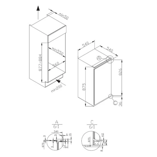 Besorgen 🌟 Amica EVKS 16172, Vollraum-Kühlschrank, 880 Mm Nische, Schlepptür-Technik, 🤩 3 Besorgen 🌟 Amica EVKS 16172, Vollraum-Kühlschrank, 880 Mm Nische, Schlepptür-Technik, 🤩 – Bild 3