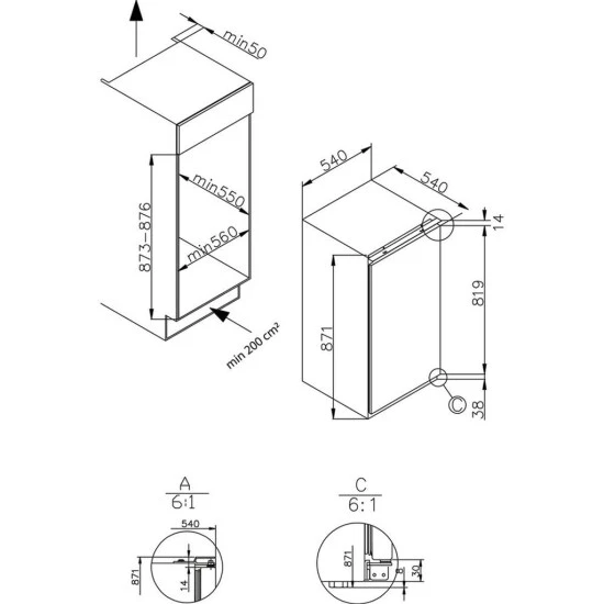 Bestpreis 👍 Amica EKS 16171, Kühlschrank Mit Gefrierfach, 880 Mm Nische, Schlepptür-Technik, 🌟 5 Bestpreis 👍 Amica EKS 16171, Kühlschrank Mit Gefrierfach, 880 Mm Nische, Schlepptür-Technik, 🌟 – Bild 5