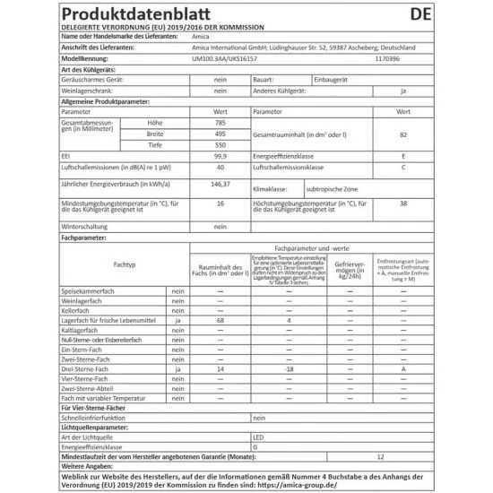 Coupon ✨ Amica UKS 16157, Unterbau-Kühlschrank, 815 Mm Nische, Nachbildungfähig, 🧨 4 Coupon ✨ Amica UKS 16157, Unterbau-Kühlschrank, 815 Mm Nische, Nachbildungfähig, 🧨 – Bild 4