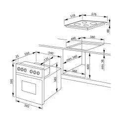 Schlussverkauf 🎁 Amica EHC 933 041 E Herd-Set, Glaskeramik-Kochfeld Edelstahl ⌛