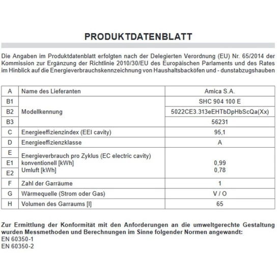 Besorgen 🛒 Amica - SHC 904 100 E - Standherd - 50 Cm - Edelstahl 🧨 3 Besorgen 🛒 Amica - SHC 904 100 E - Standherd - 50 Cm - Edelstahl 🧨 – Bild 3