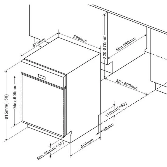 Am billigsten 😍 Amica - EGSP 573 910 E - Teilintegrierbarer Einbau-Geschirrspüler - 😍 2 Am billigsten 😍 Amica - EGSP 573 910 E - Teilintegrierbarer Einbau-Geschirrspüler - 😍 – Bild 2