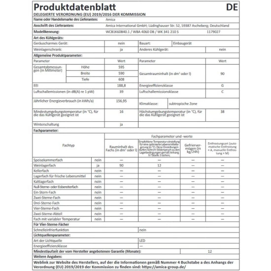Besorgen 👏 Amica - WK 341 210 S - Weintemperierschrank ❤️ 4 Besorgen 👏 Amica - WK 341 210 S - Weintemperierschrank ❤️ – Bild 4