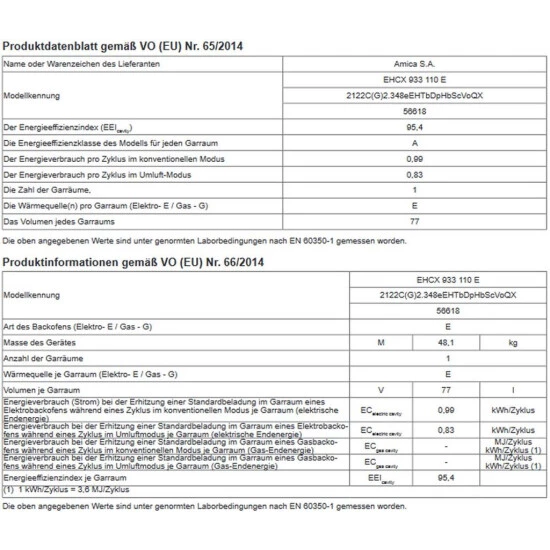 Am billigsten ✔️ Amica EHCX 933 110 E, Herd-Set, Glaskeramik-Kochfeld, Fine Design, Edelstahl, XXL-Großbackofen, Energieeffizienzklasse A 🛒 6 Am billigsten ✔️ Amica EHCX 933 110 E, Herd-Set, Glaskeramik-Kochfeld, Fine Design, Edelstahl, XXL-Großbackofen, Energieeffizienzklasse A 🛒 – Bild 6