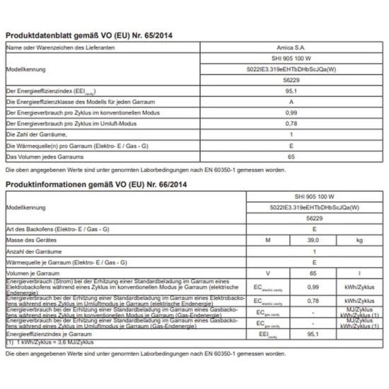 Blitzangebot 🎉 Amica SHI 905 100 W Elektro-Standherde - Weiß ⭐ 3 Blitzangebot 🎉 Amica SHI 905 100 W Elektro-Standherde - Weiß ⭐ – Bild 3