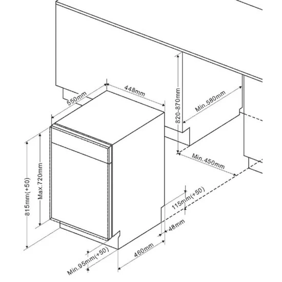 Aktion 🛒 Amica Einbau-Geschirrspüler, Vollintegriert, 45 Cm, Schwarz, 10 Maßgedecke, 5 Spülprogramme, 4 Temperaturen, 🎁 3 Aktion 🛒 Amica Einbau-Geschirrspüler, Vollintegriert, 45 Cm, Schwarz, 10 Maßgedecke, 5 Spülprogramme, 4 Temperaturen, 🎁 – Bild 3