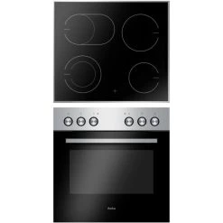 Bester Verkauf 🤩 Amica EHC 933 011 E, Herd-Set, Glaskeramik-Kochfeld, Edelstahl, Fine Design, MF9, Umluft, Energieeffizienzklasse A 🧨