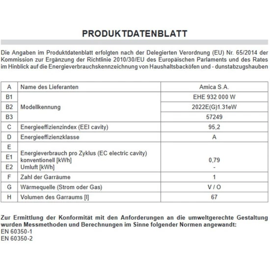 Brandneu 🔔 Amica EHE 932 000 W Elektro-Herdsets - Weiß 🎁 4 Brandneu 🔔 Amica EHE 932 000 W Elektro-Herdsets - Weiß 🎁 – Bild 4